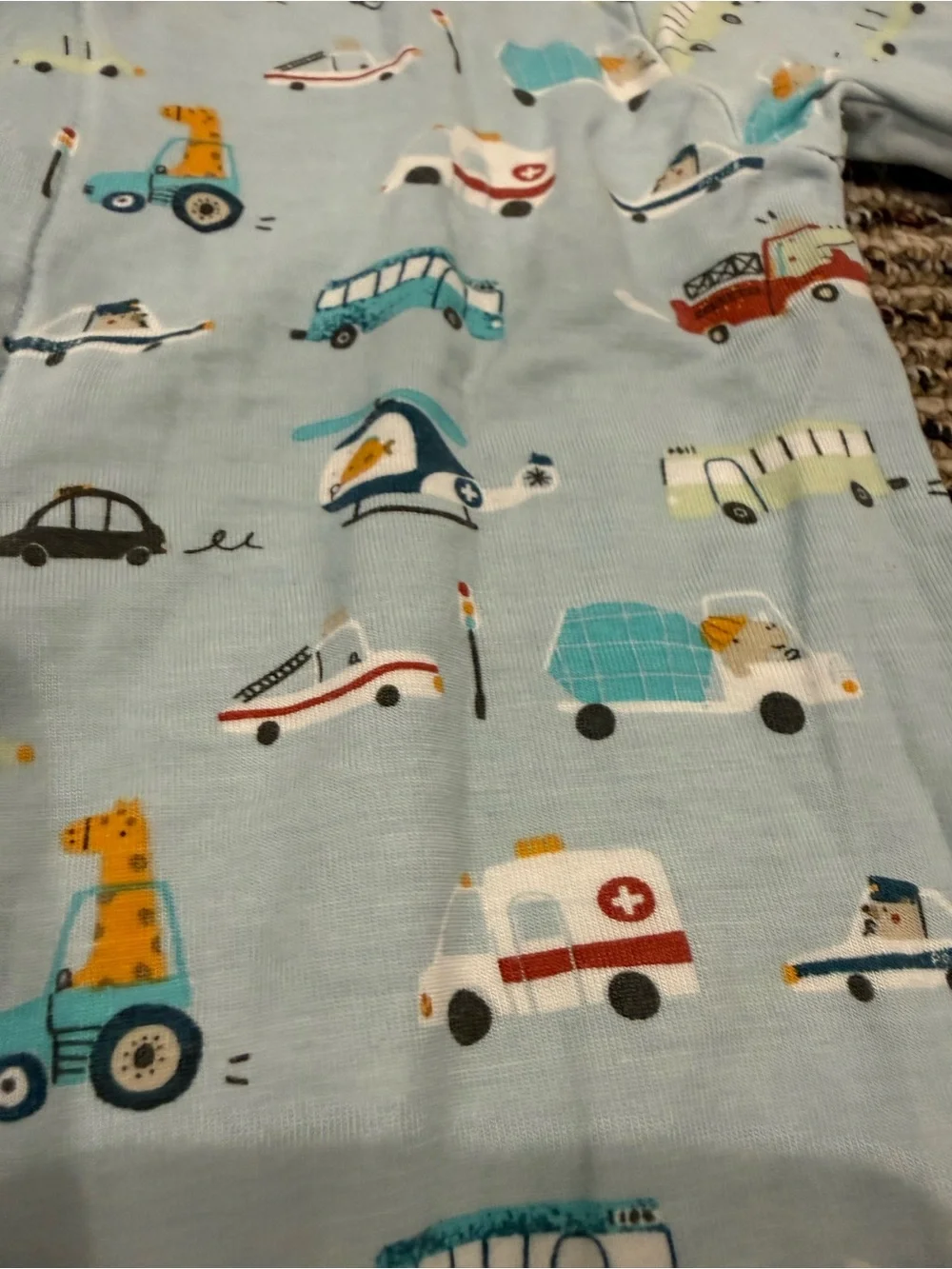 Magnetic Me bamboo one piece pj 18-24m with Vehicle Print